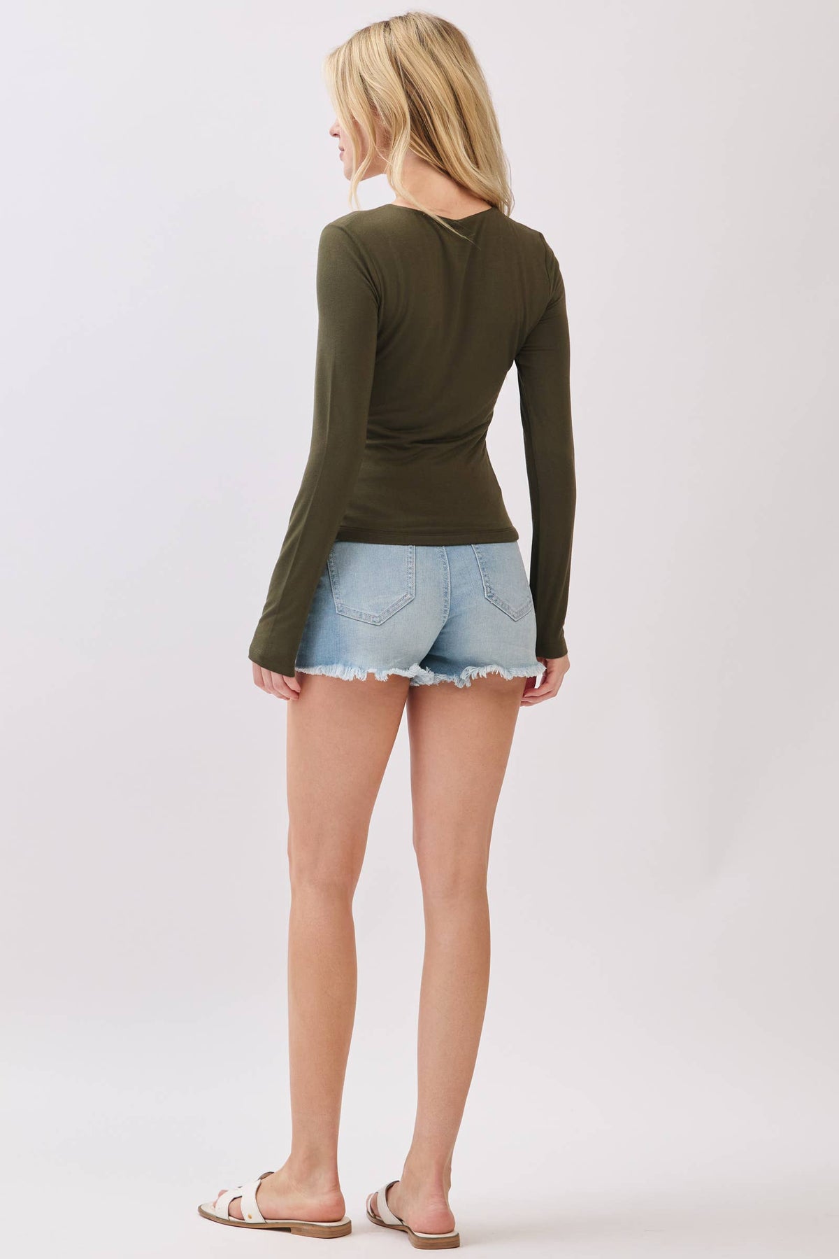 Double Layer V-Neck Knit Top