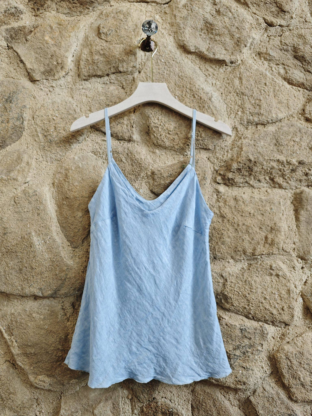 STRAP TOP 100% LINEN