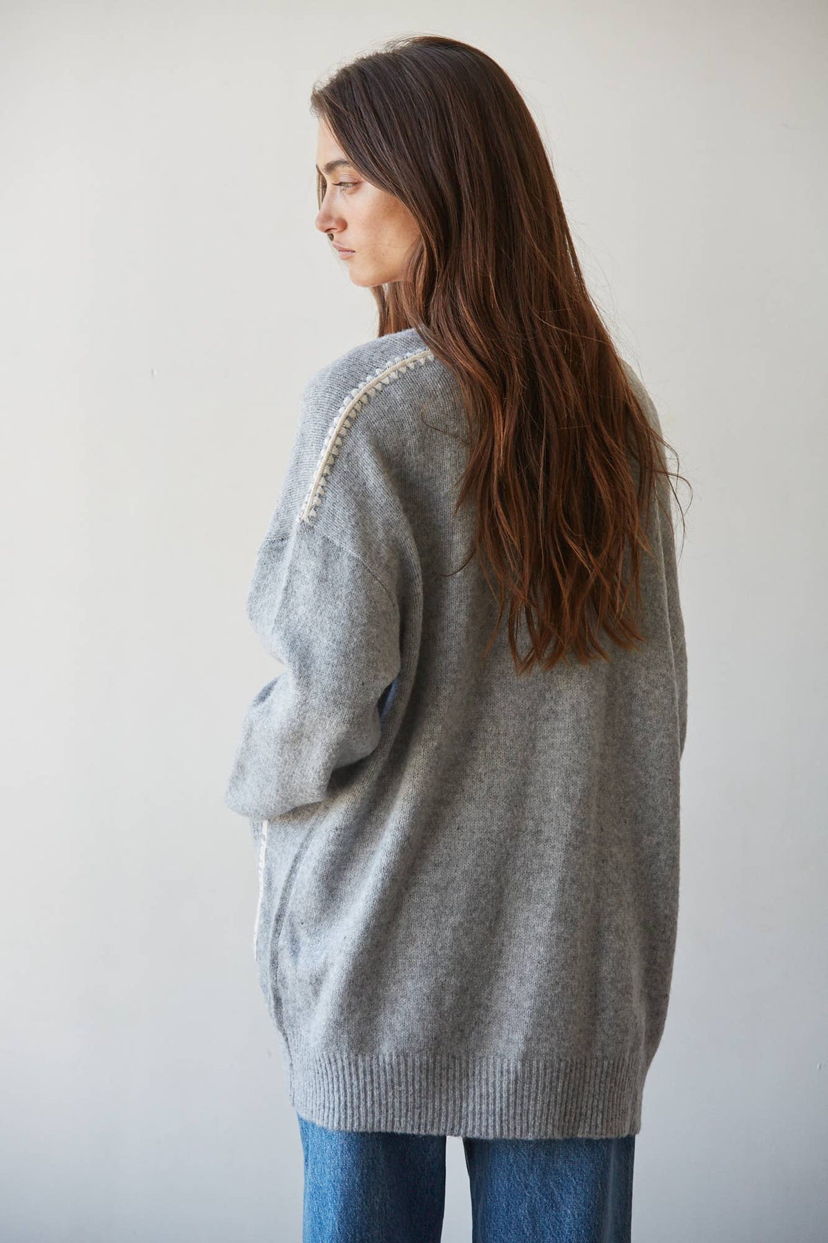 Knit Sweater Open Cardigan