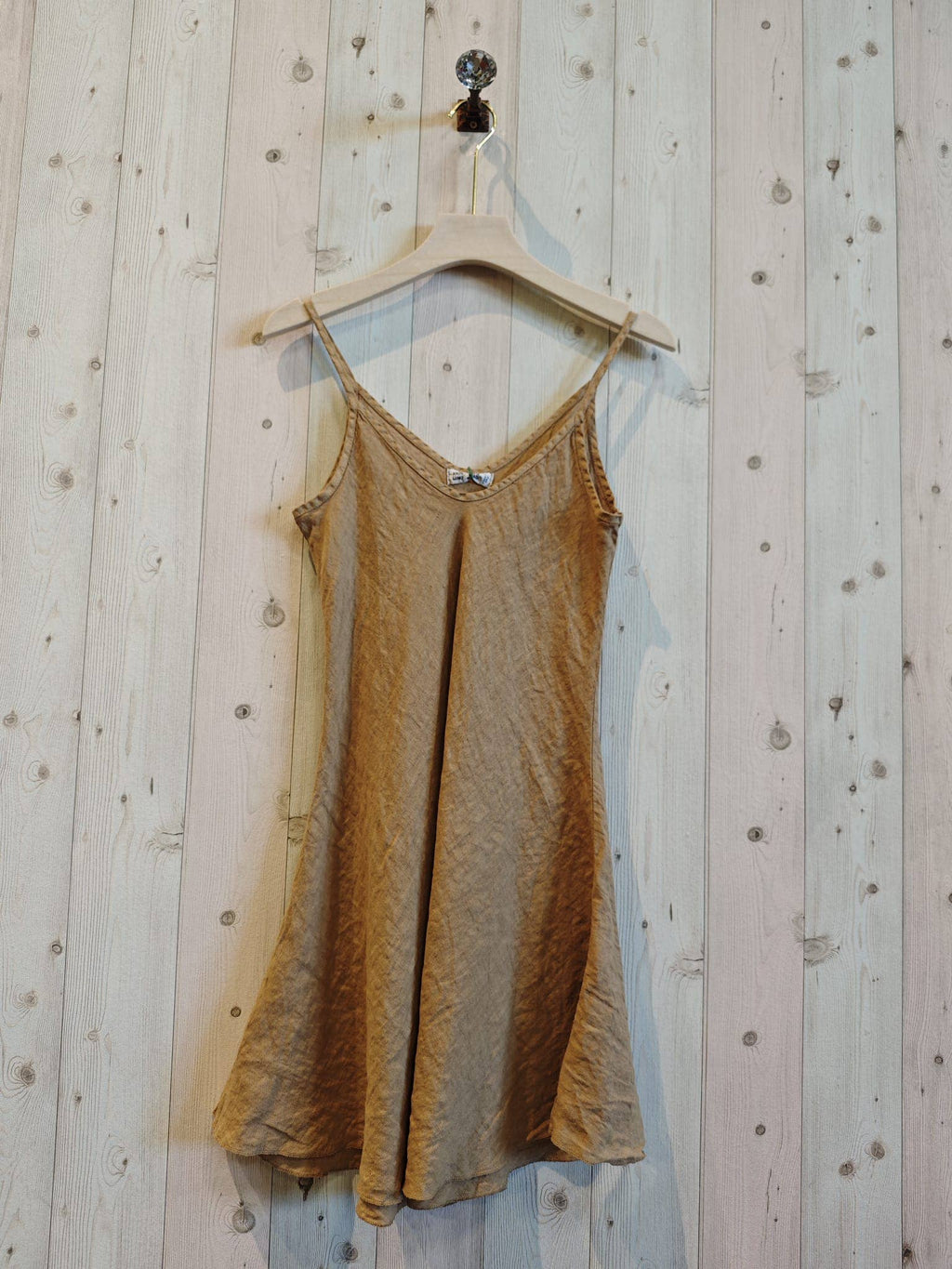 STRAP DRESS 100% Italian LINEN