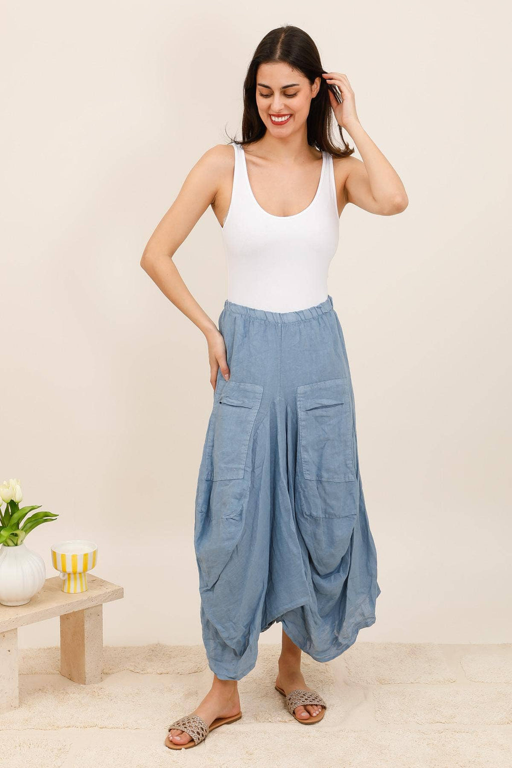 Skirt in 100% linen