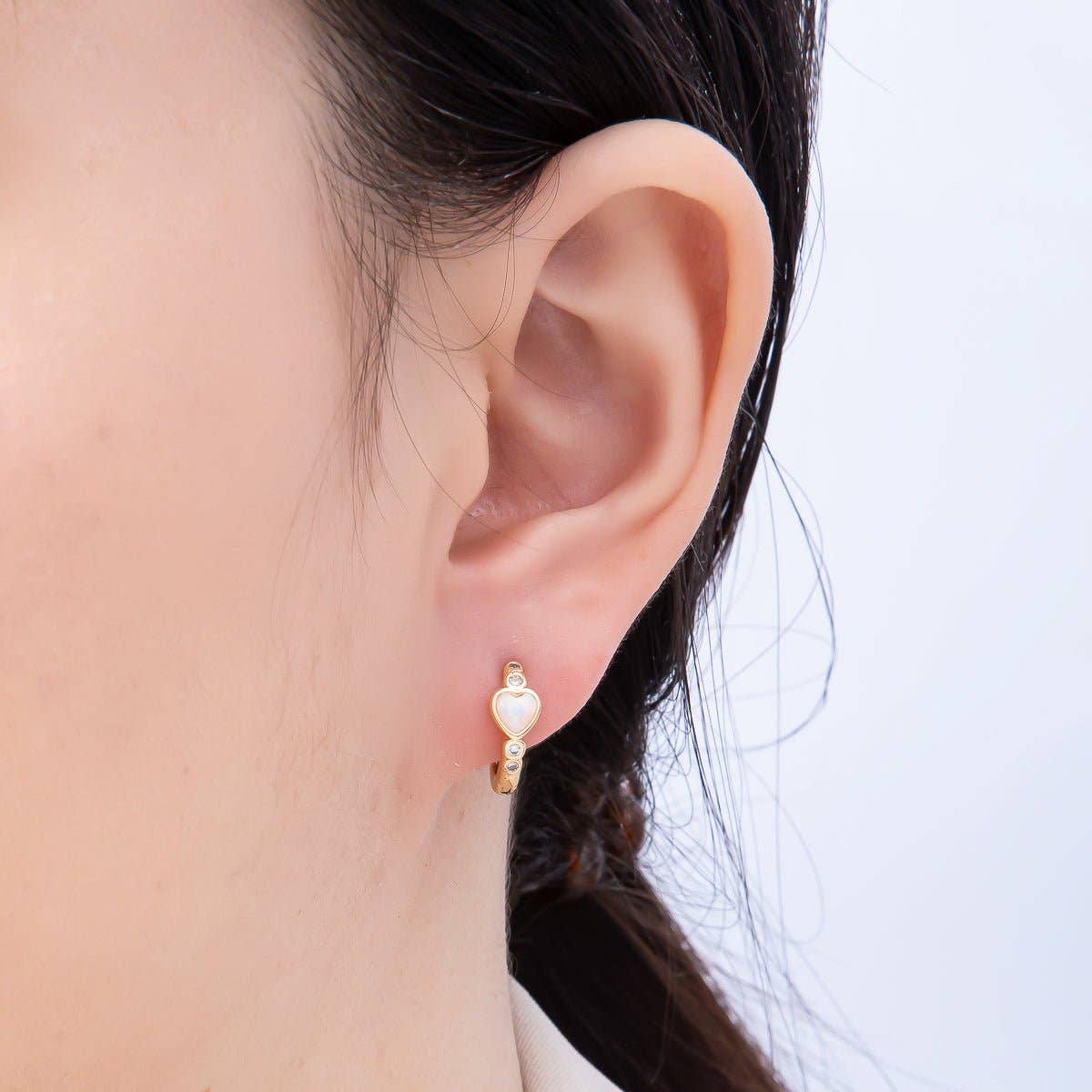 16K GF Opal CZ Heart