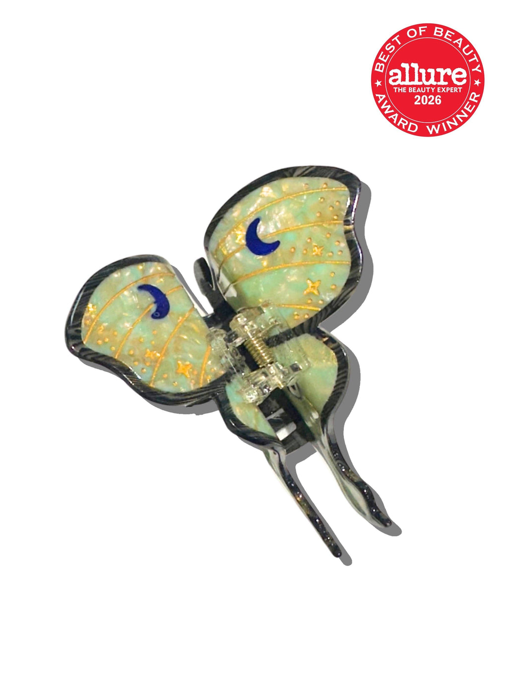 Hand-painted Luna Moth Claw Hair Clip | Eco-Friendly
