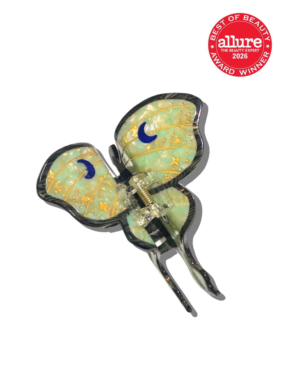 Hand-painted Luna Moth Claw Hair Clip | Eco-Friendly