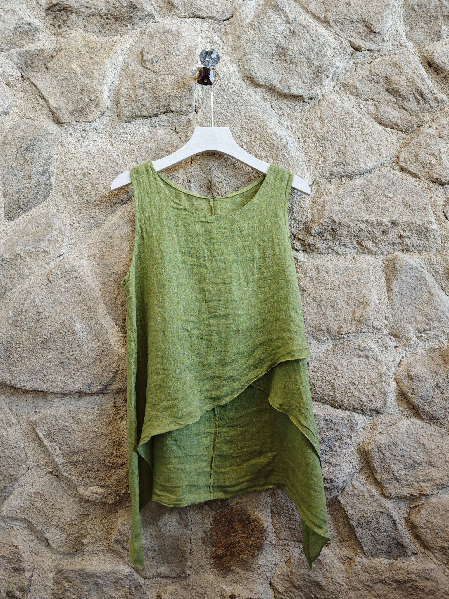 Linen Long back Blouse