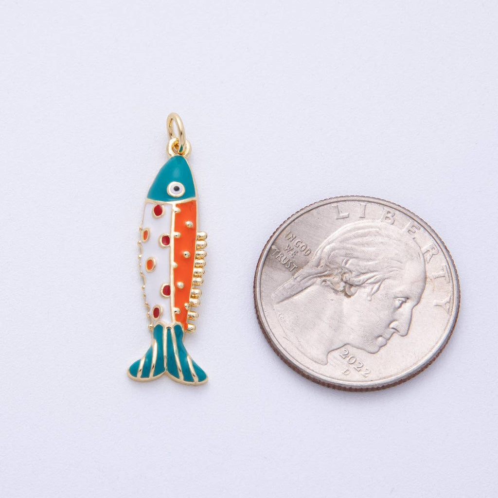 18K GF Fish Charm
