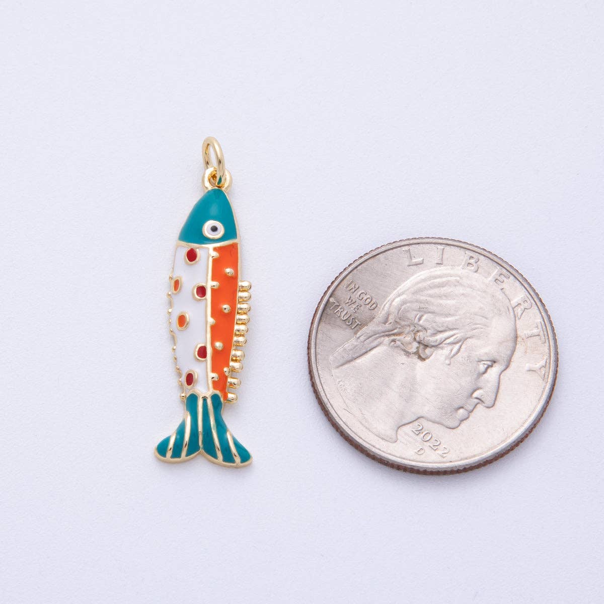 18K GF Fish Charm