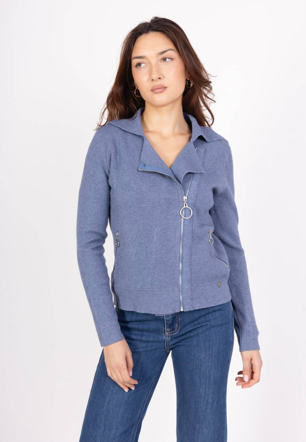 Women's Knit Biker Jacket