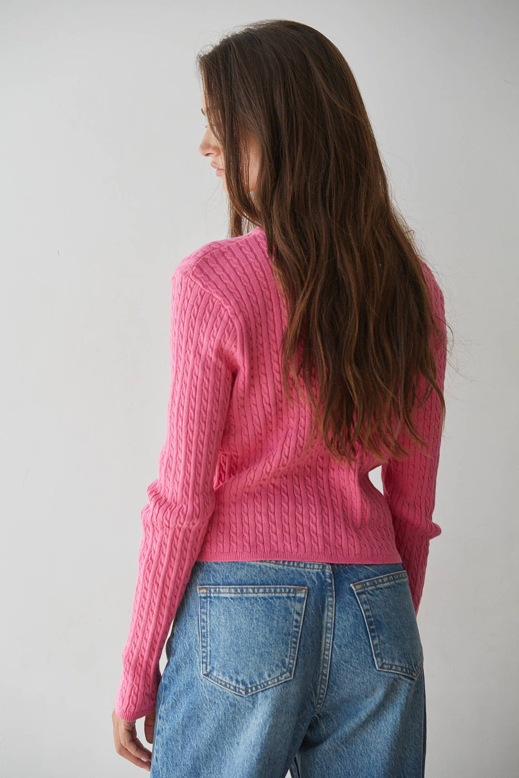 Cotton Button Cardigan Top
