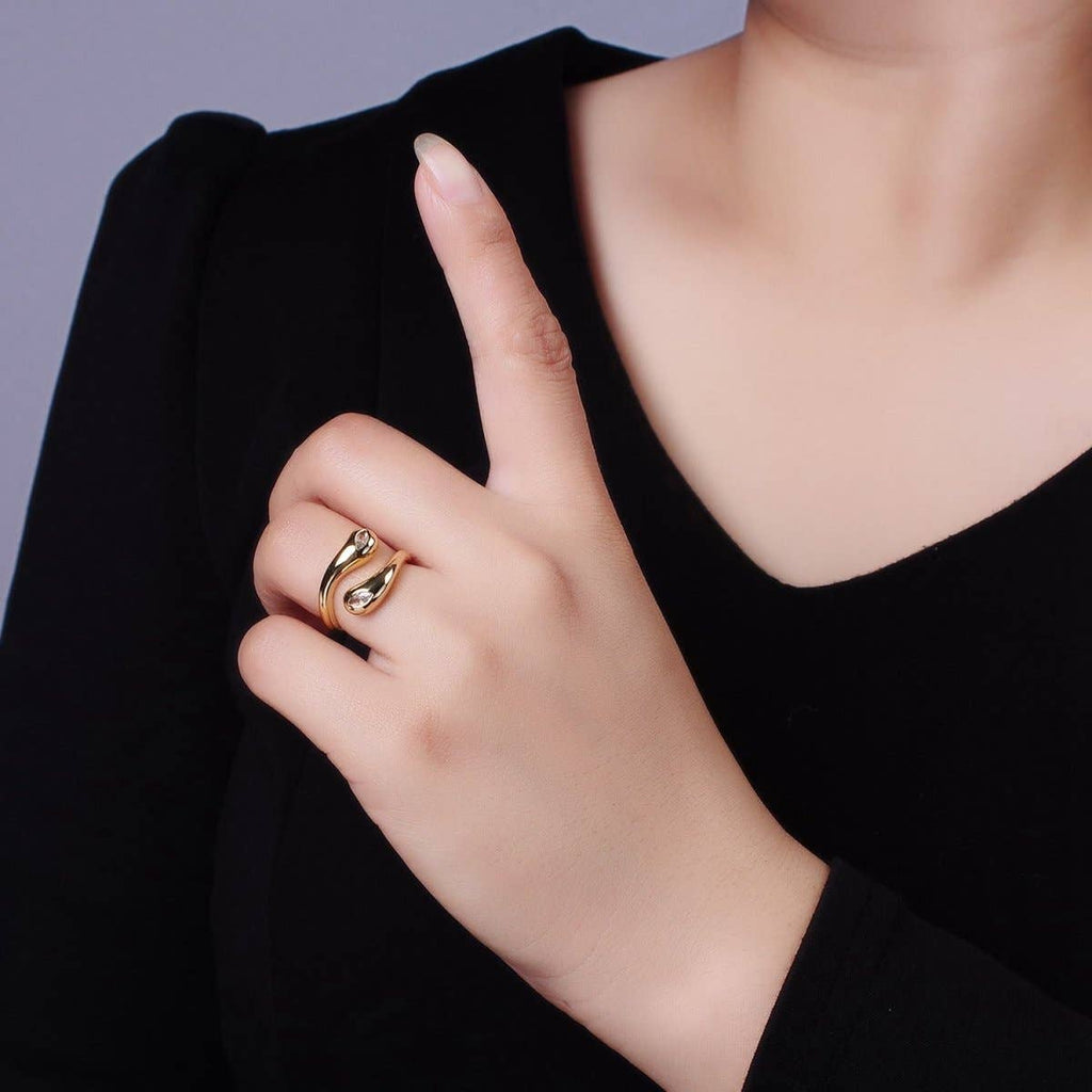 Minimalist Gold Filled Wrapped Adjustable Ring