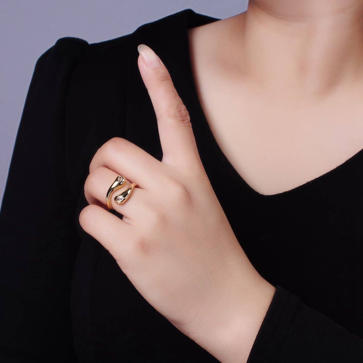 Minimalist Gold Filled Wrapped Adjustable Ring