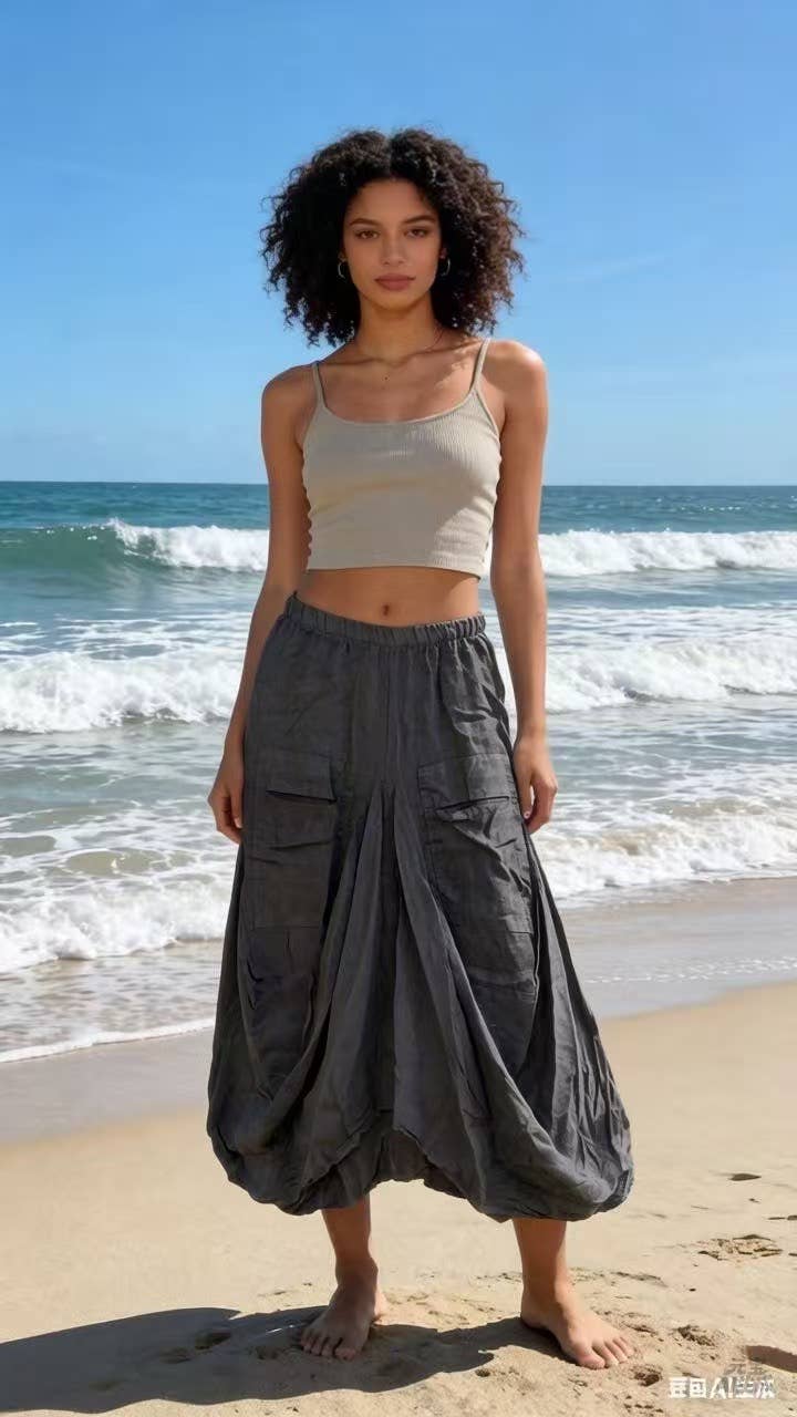Skirt in 100% linen