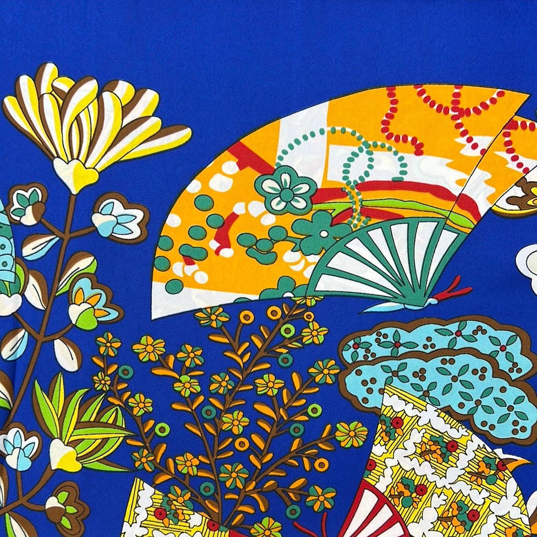 FLORAL AND ABSTRACT SQUARE SCARF