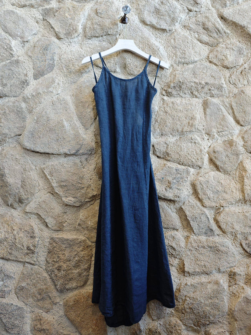STRAP DRESS/TIE BACK 100% LINEN