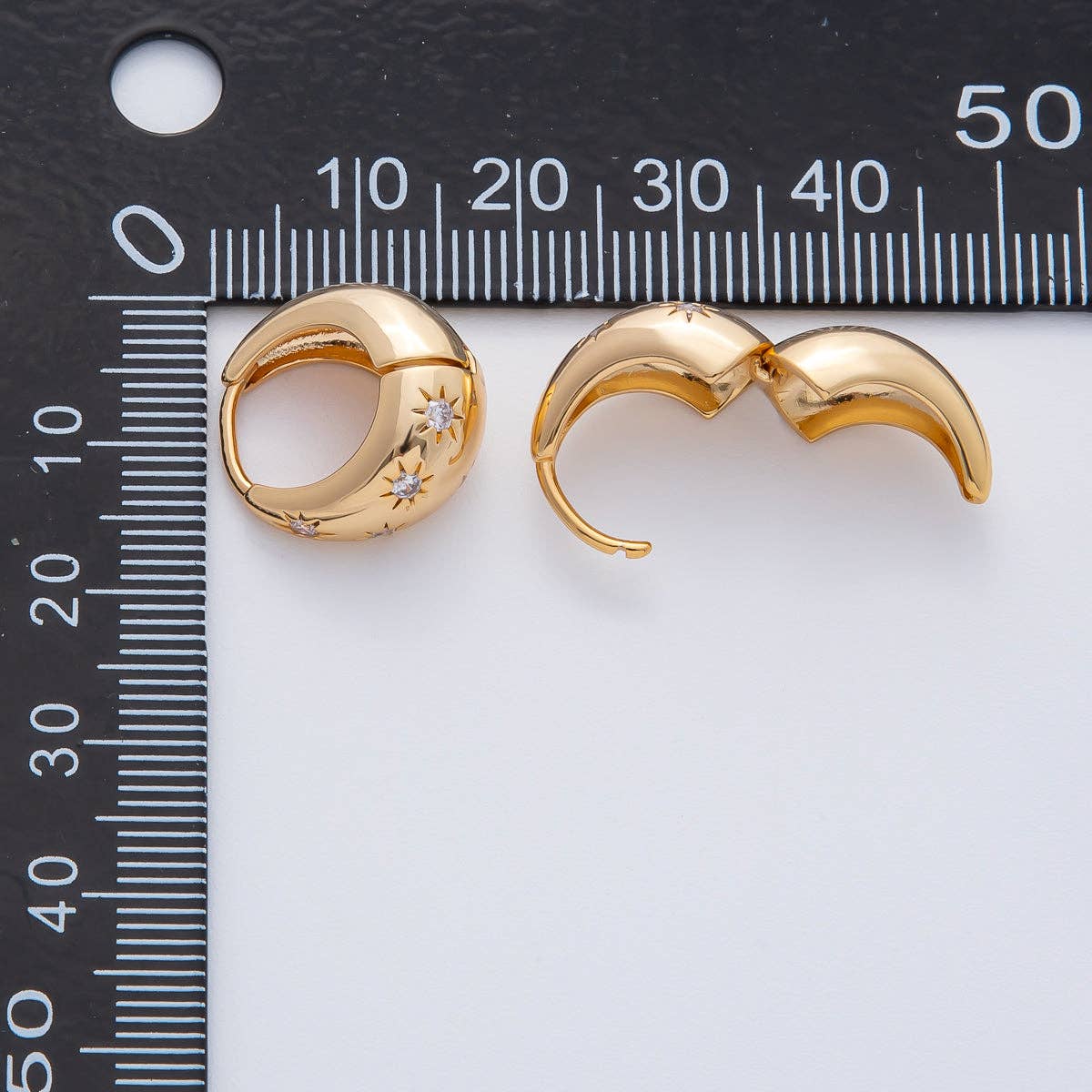 18K GF CZ Hoop