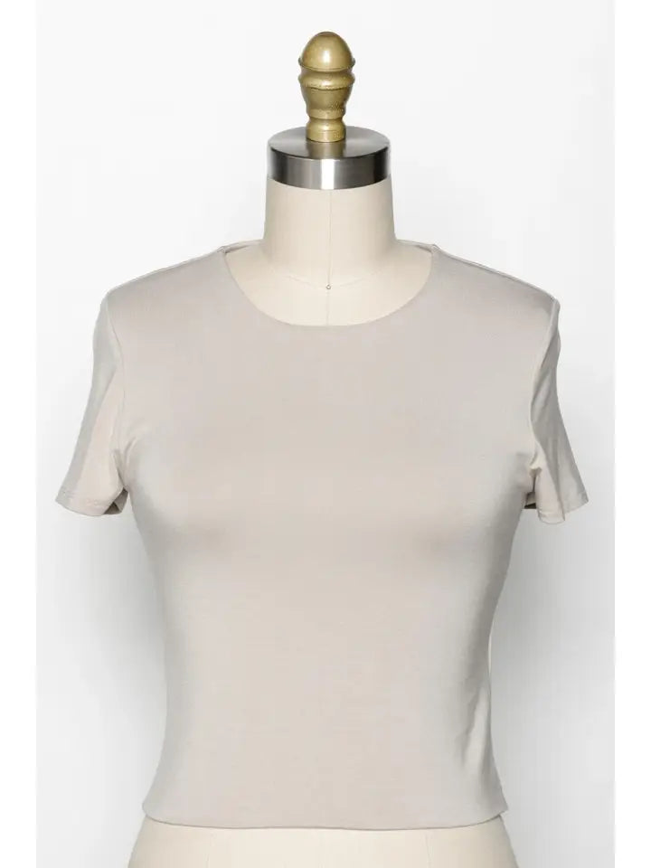 Rayon Modal Basic Crop Top – view 27