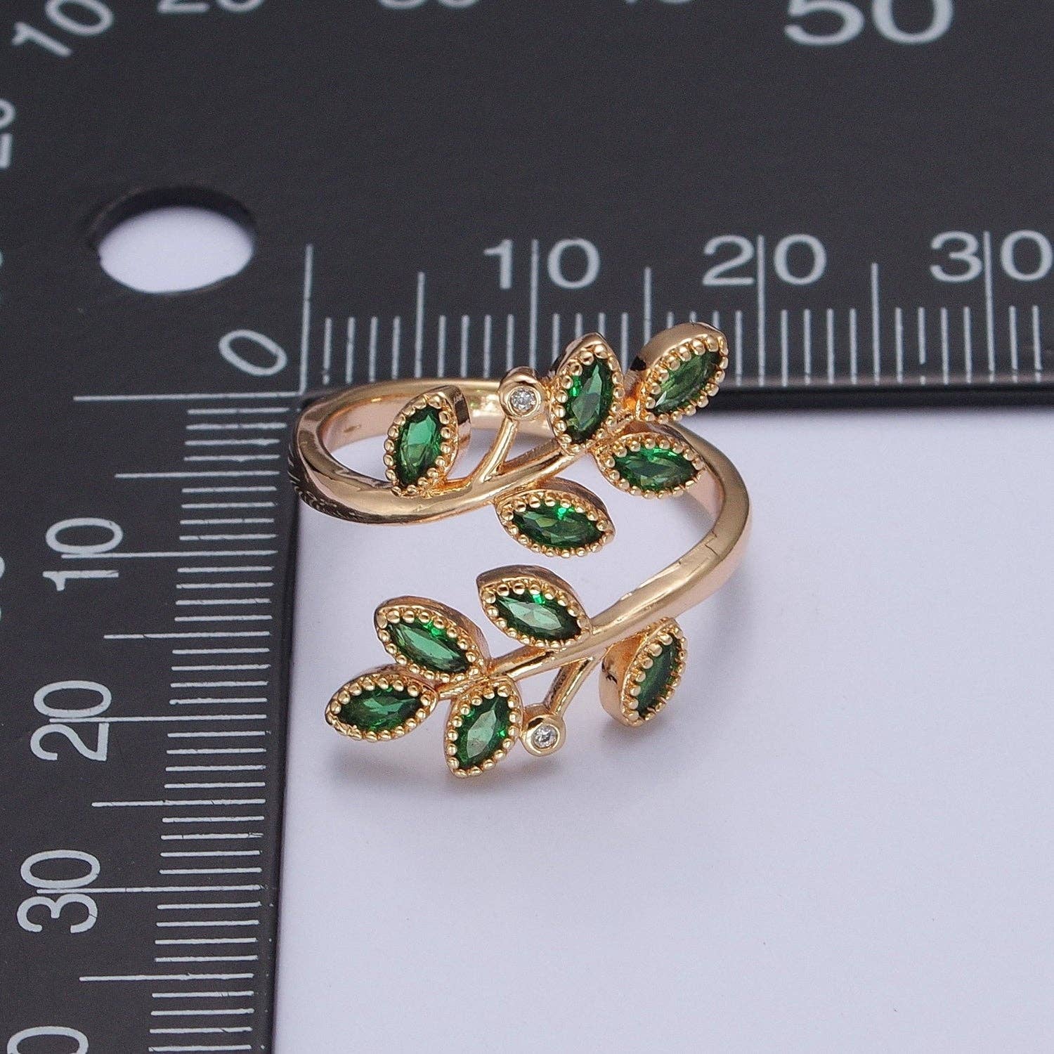 24k GF Leaf Ring