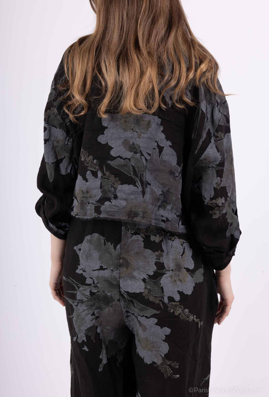 Floral linen jacket