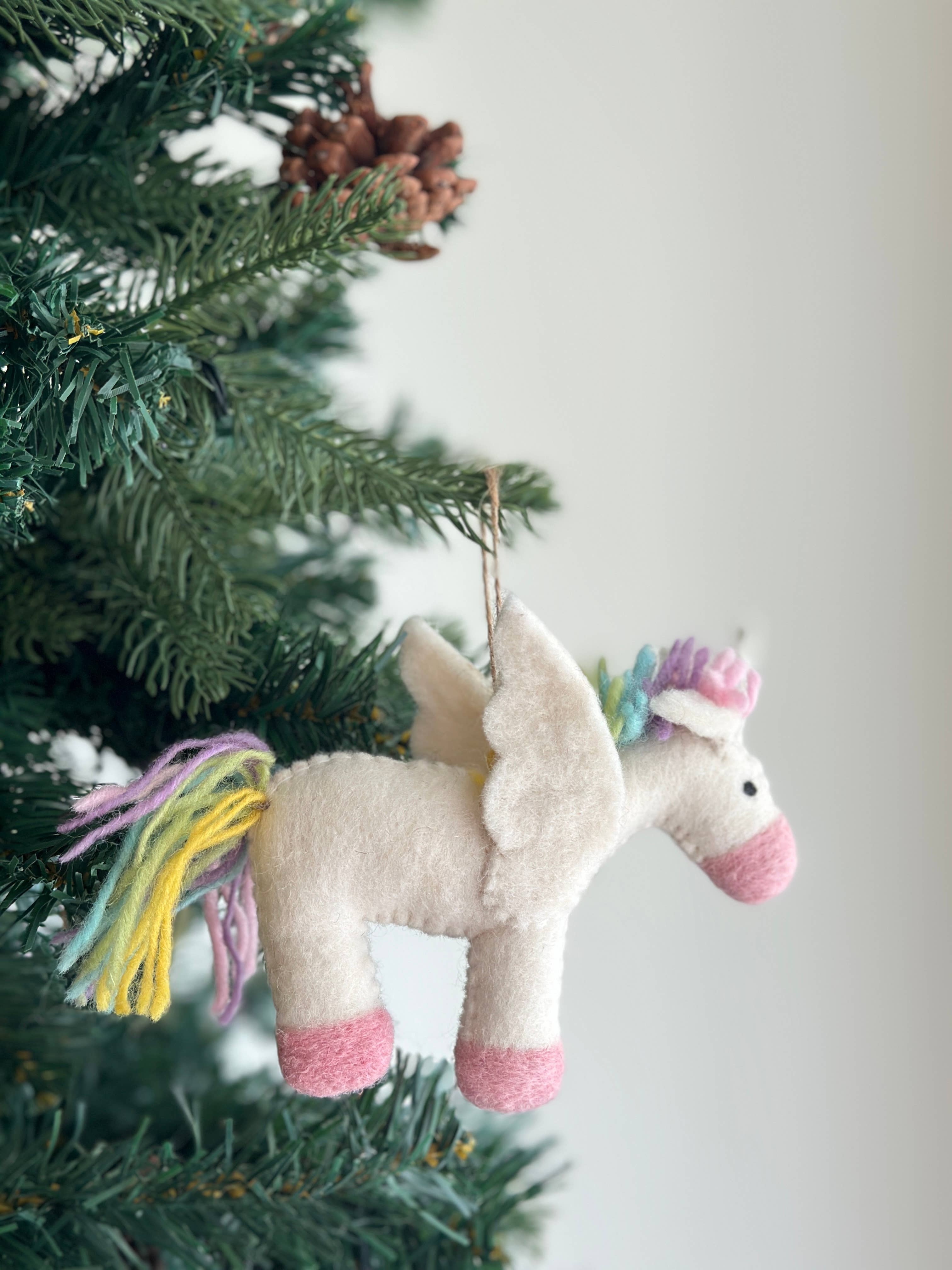 Pastel Unicorn Ornament