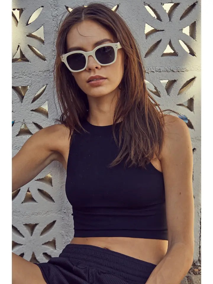 Crew Neck Crop Top