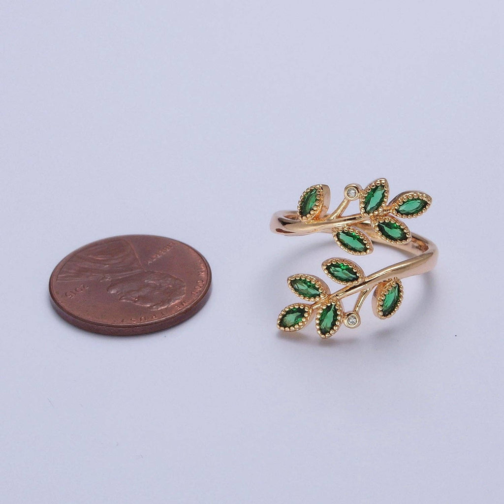 24k GF Leaf Ring