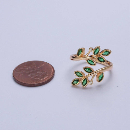 24k GF Leaf Ring