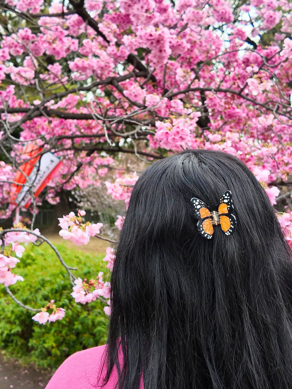 Hand-painted Mini Monarch Claw Clip