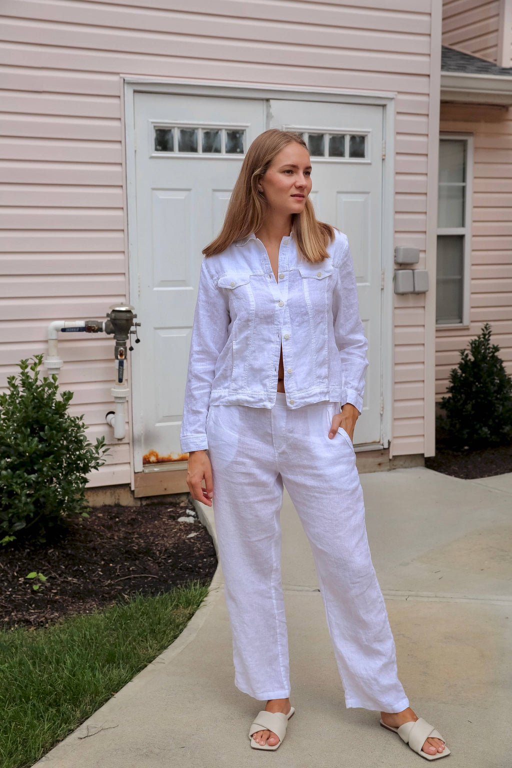 Floral linen jacket