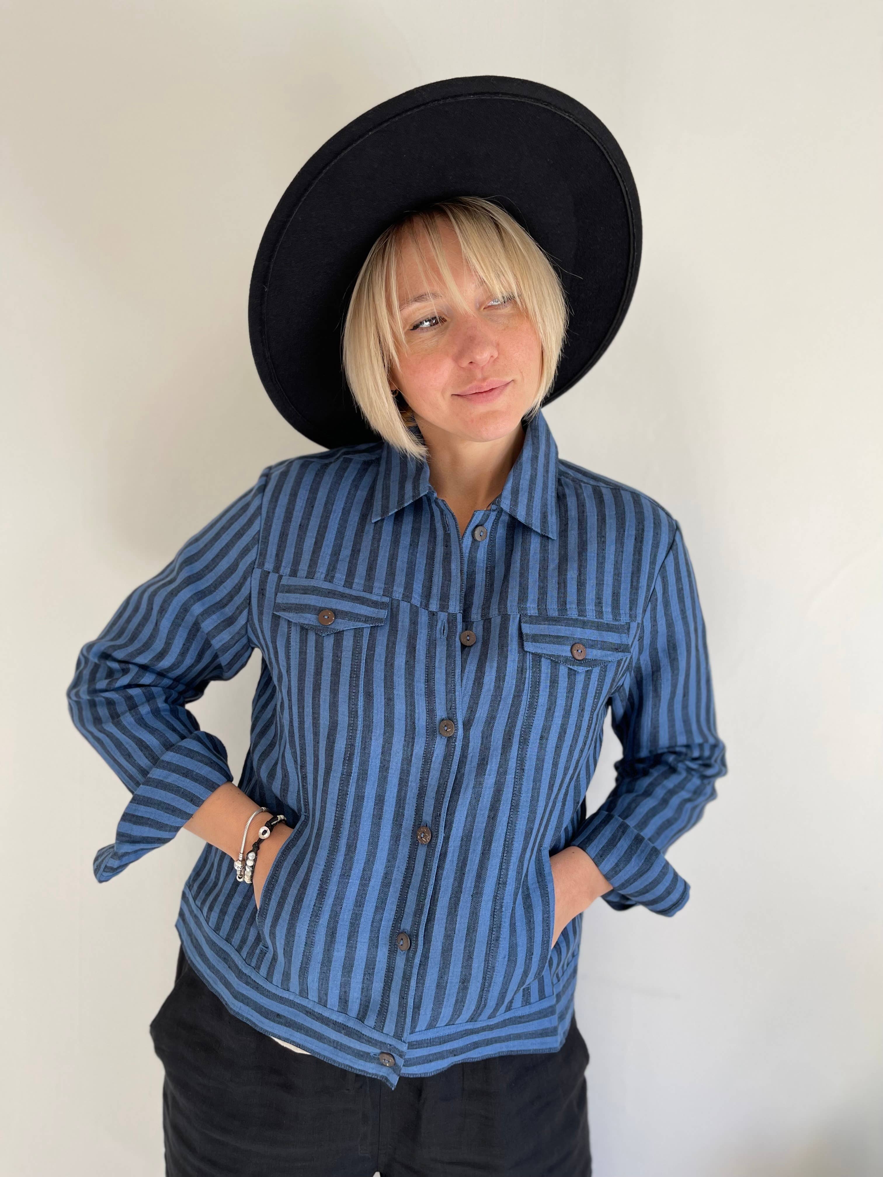 Floral linen jacket