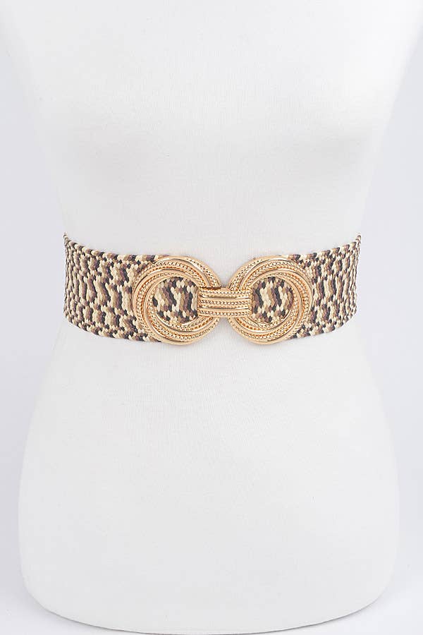 Metal Buckle Stretch Waist Belt