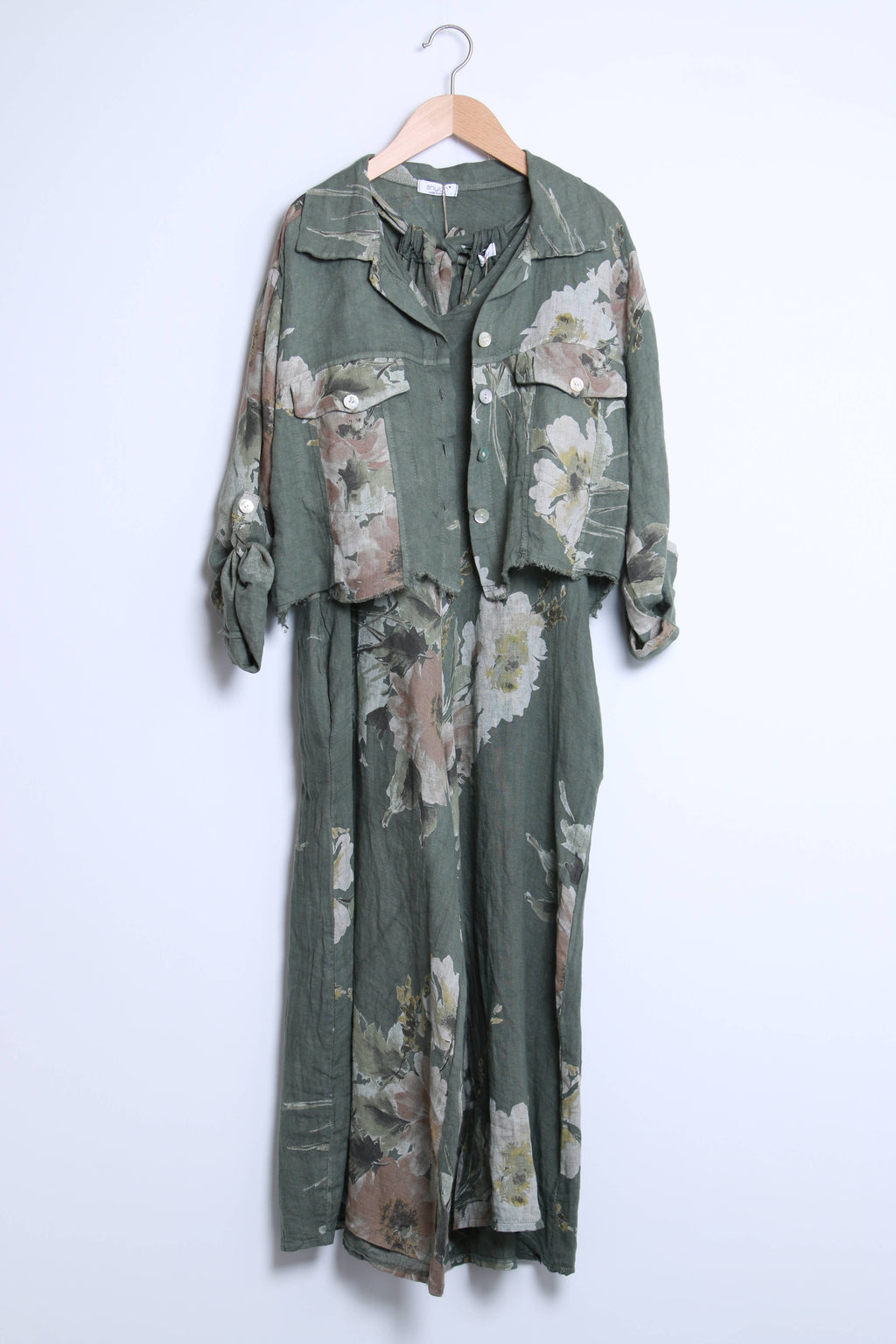 Floral linen jacket