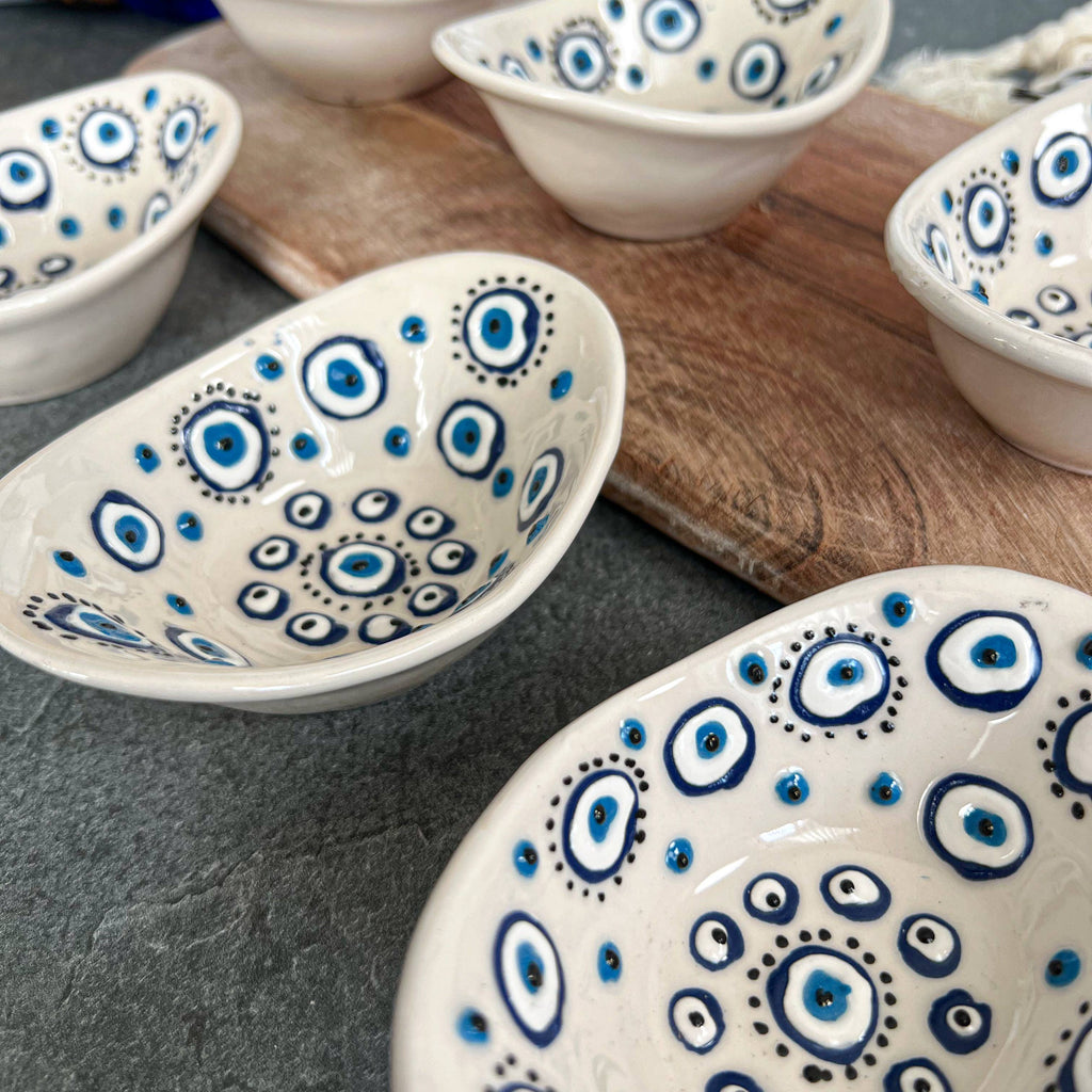 Evil Eye Pinch Bowls, Handmade Bowls