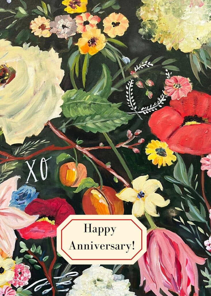 Happy Anniversary Flora Card