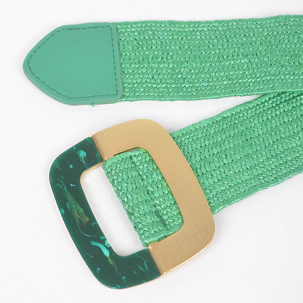 Metal Buckle Stretch Waist Belt
