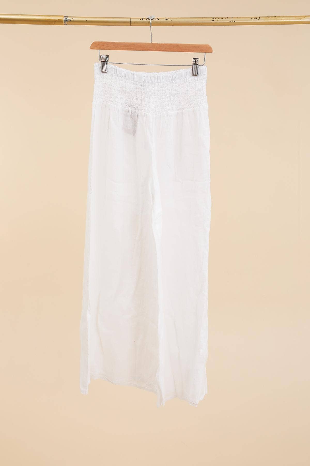 100% Linen Wide Leg Pant