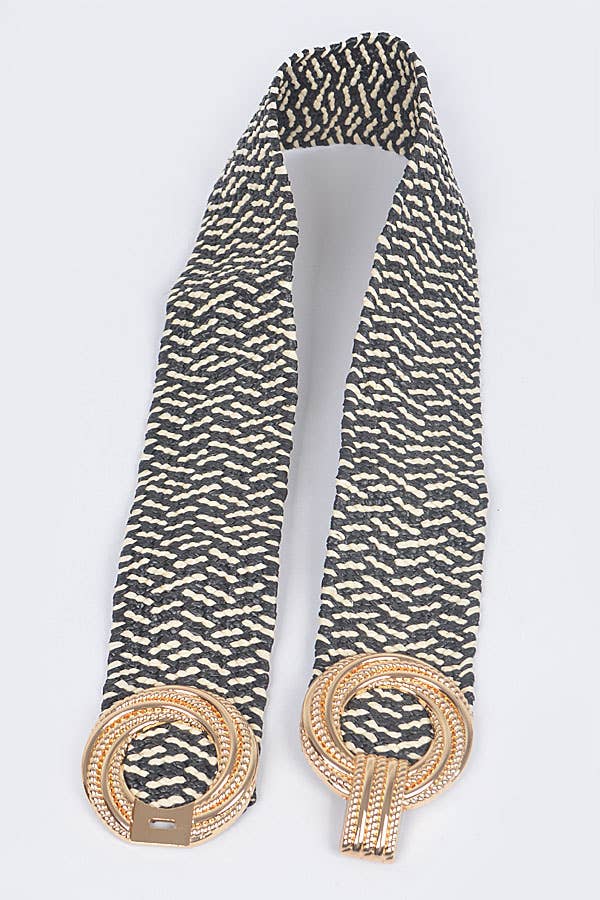 Metal Buckle Stretch Waist Belt