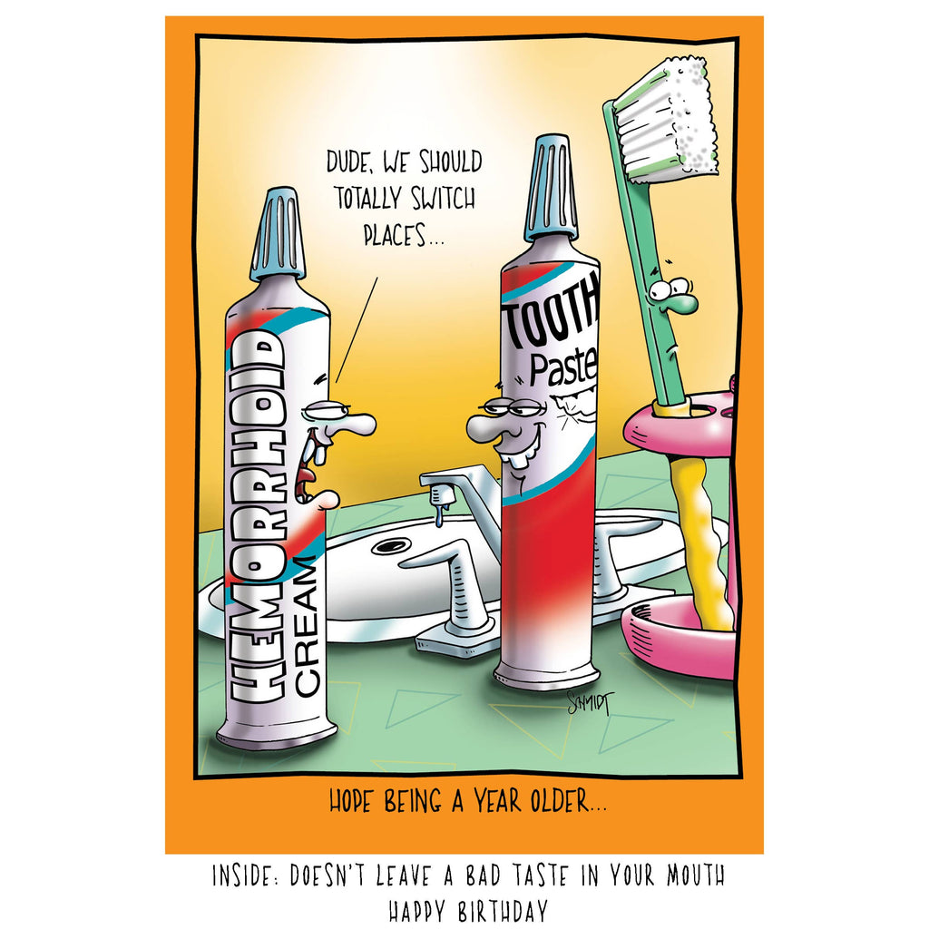 Bad Taste in Your Mouth Birthday Card