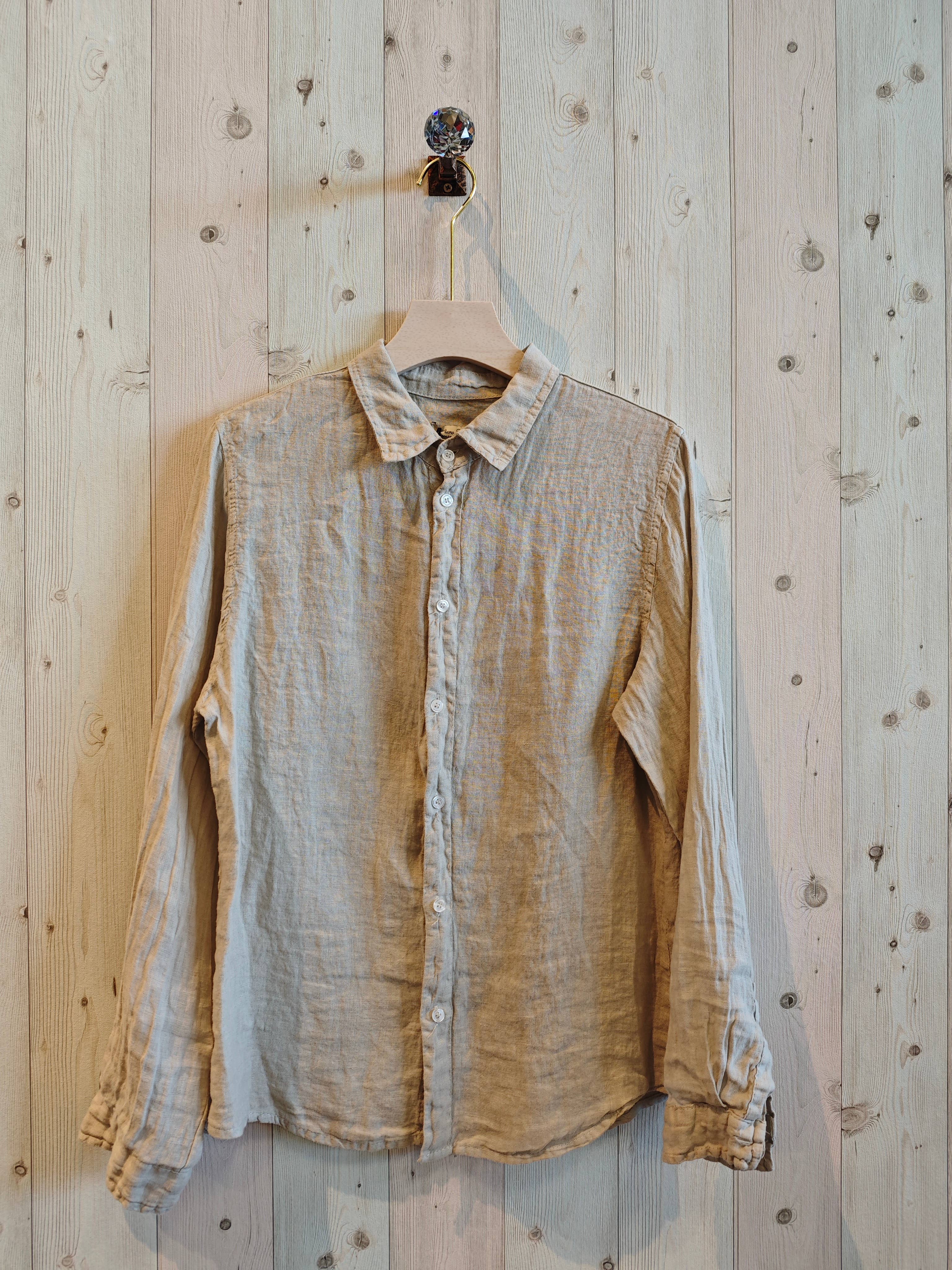 MEN'S 100% LINEN SHIRT-Marine