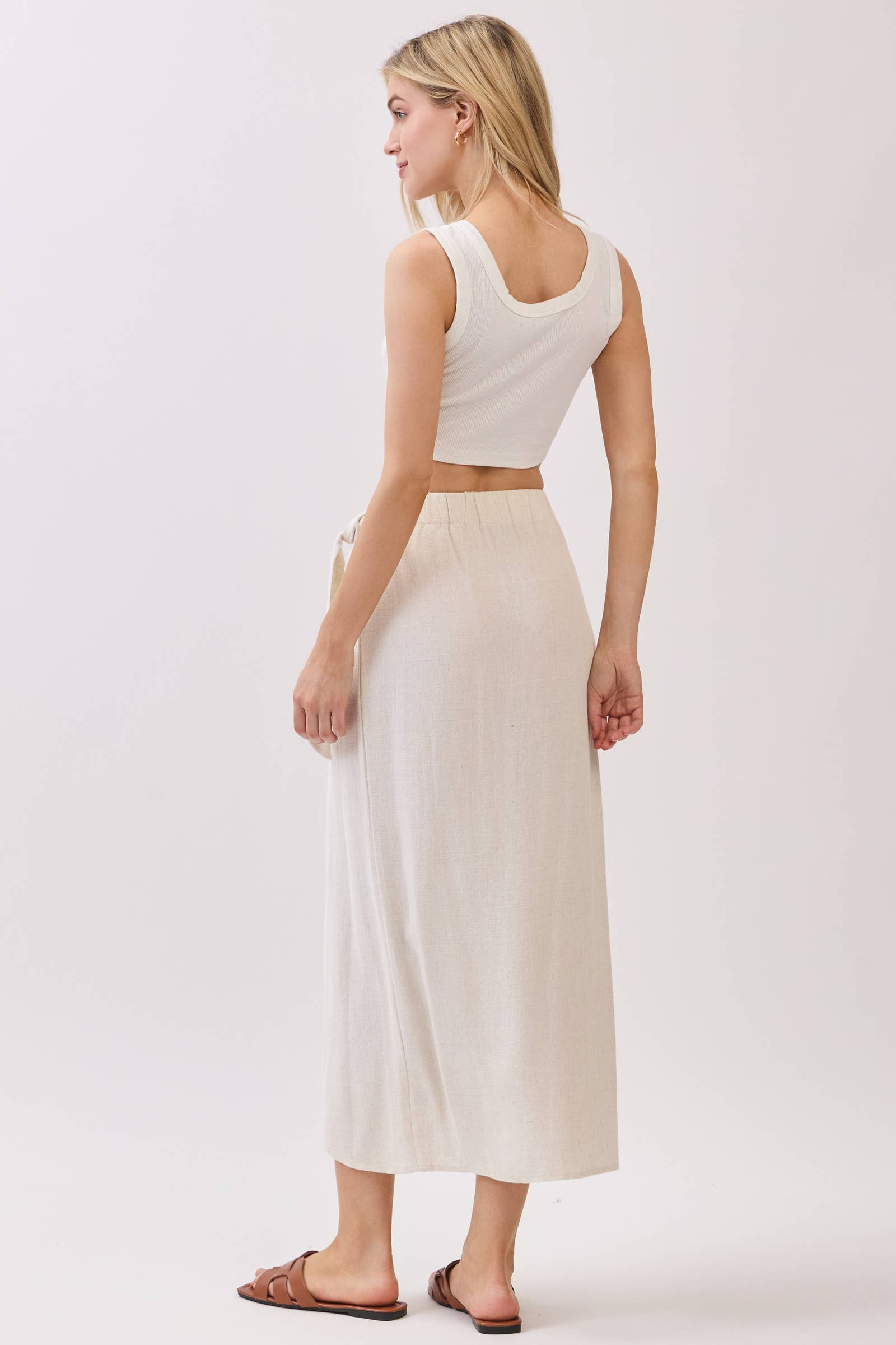 Side Tie Wrap Skirt
