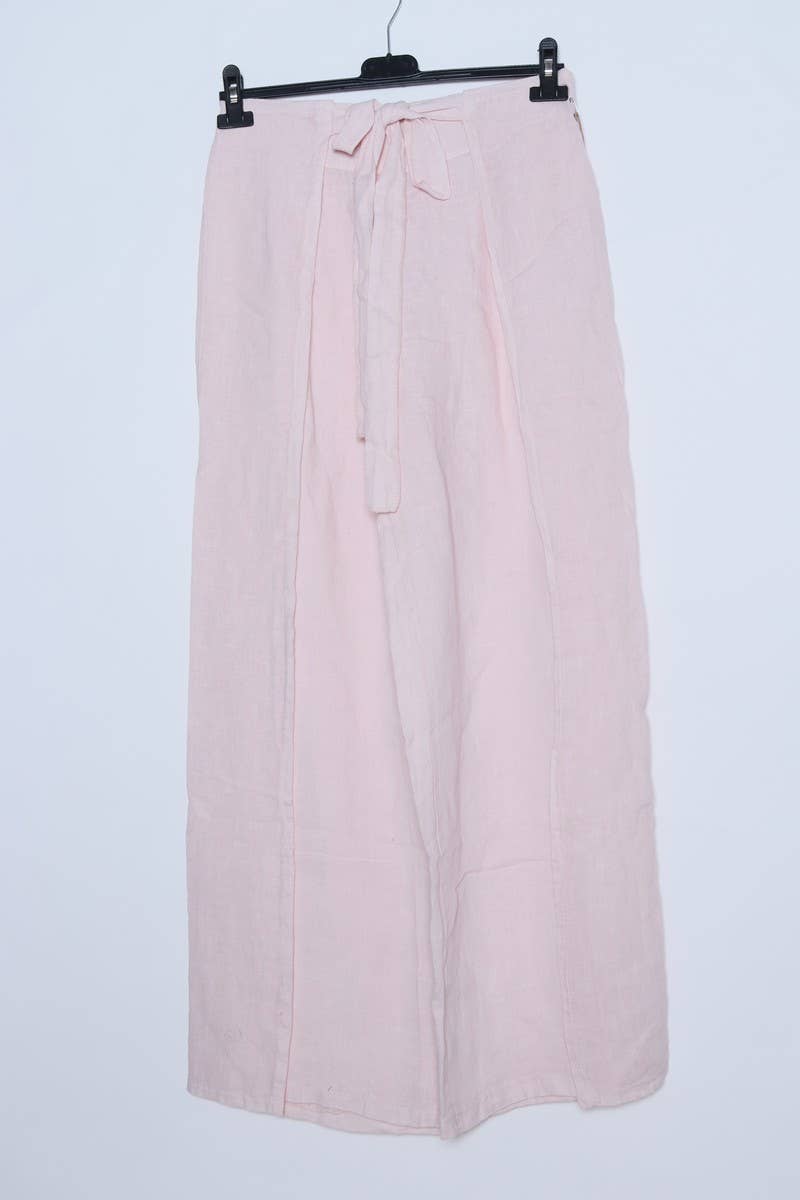 Front Tie Linen Pants