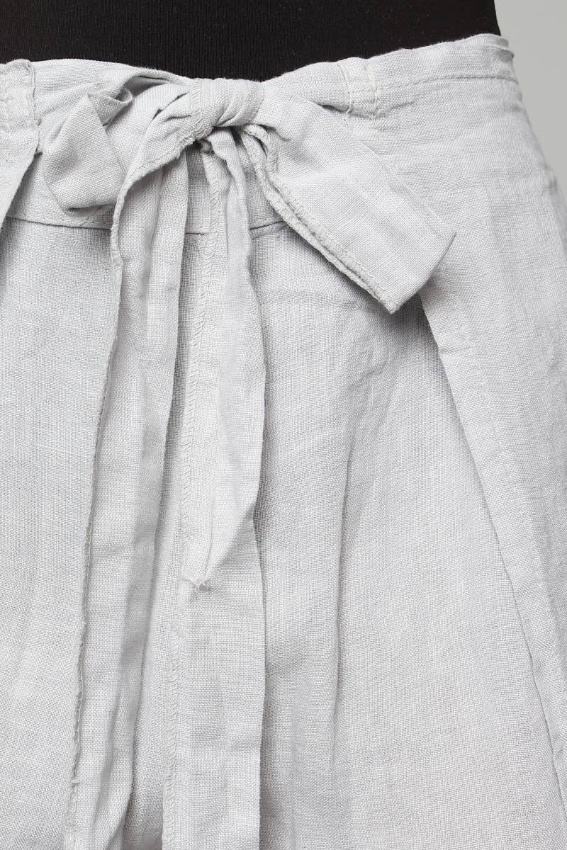 Front Tie Linen Pants