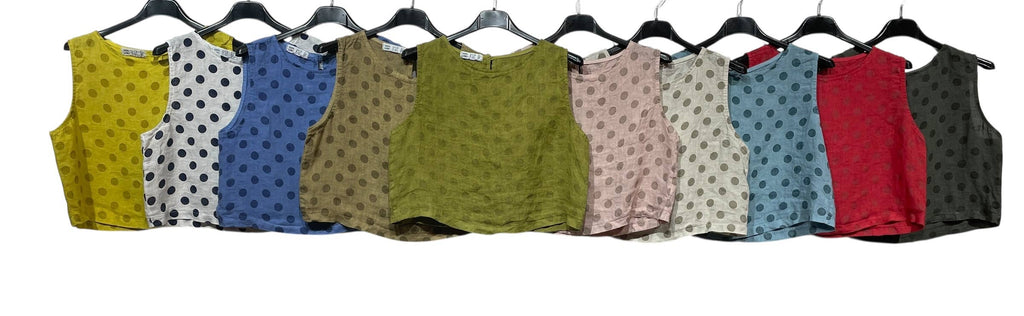 LINEN POLKA DOT CP