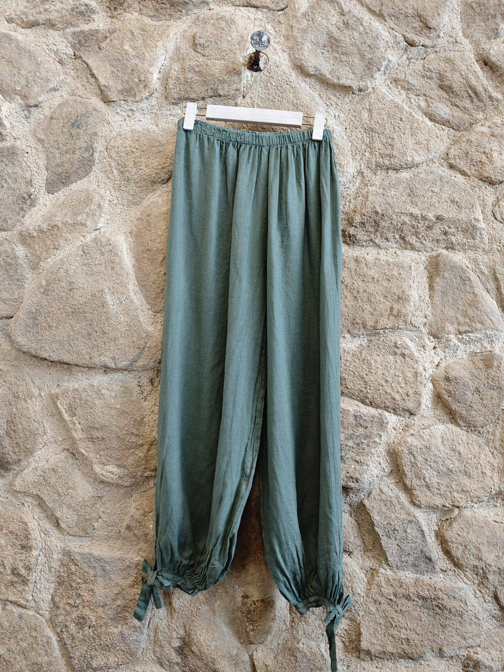 Linen Pants Cuff-Tie