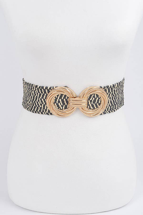 Metal Buckle Stretch Waist Belt