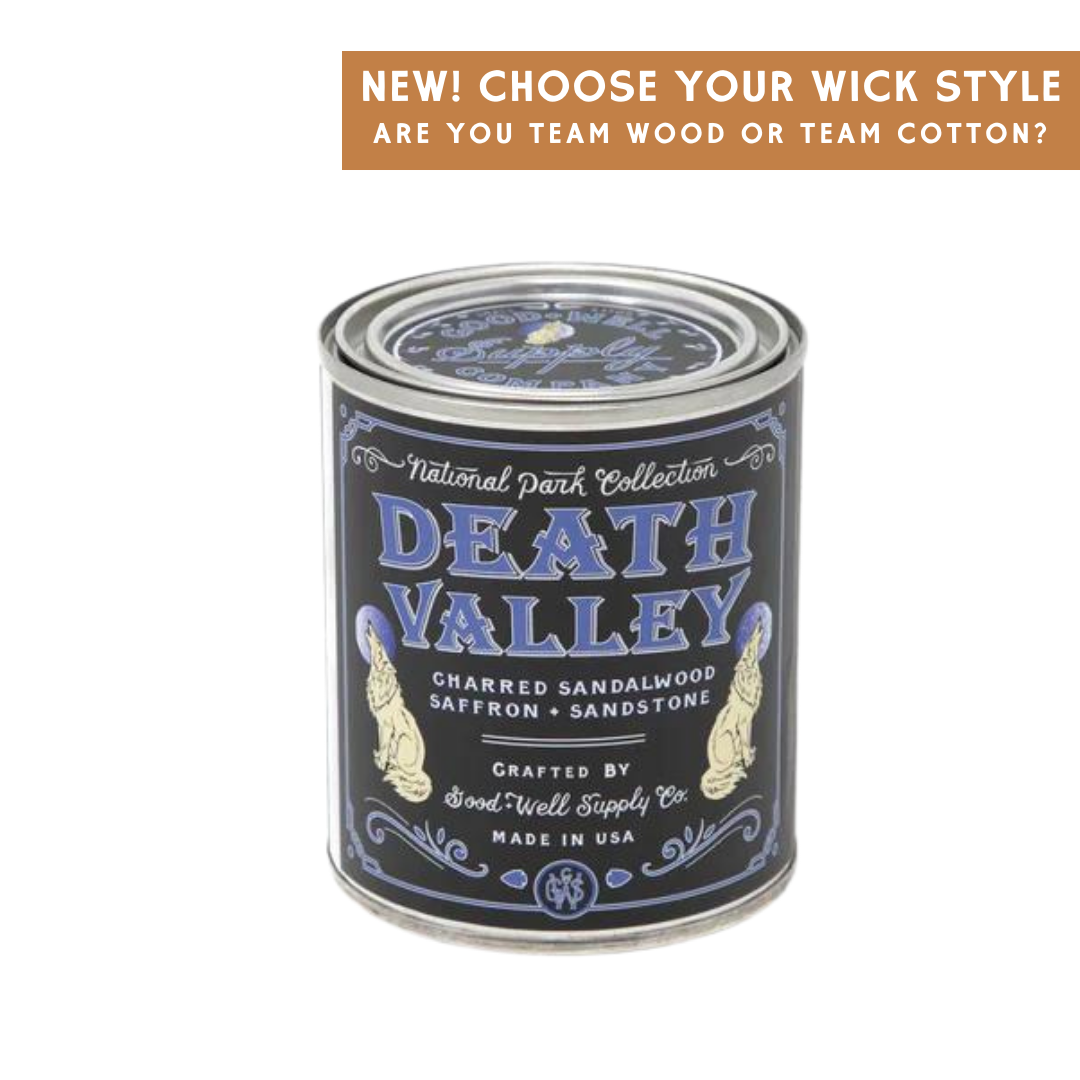 Death Valley National Park Candle: 1/2 Pint, Wood Wick