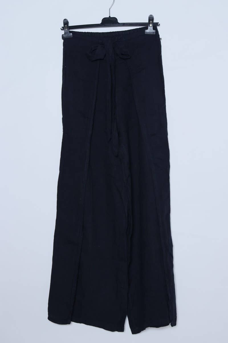 Front Tie Linen Pants