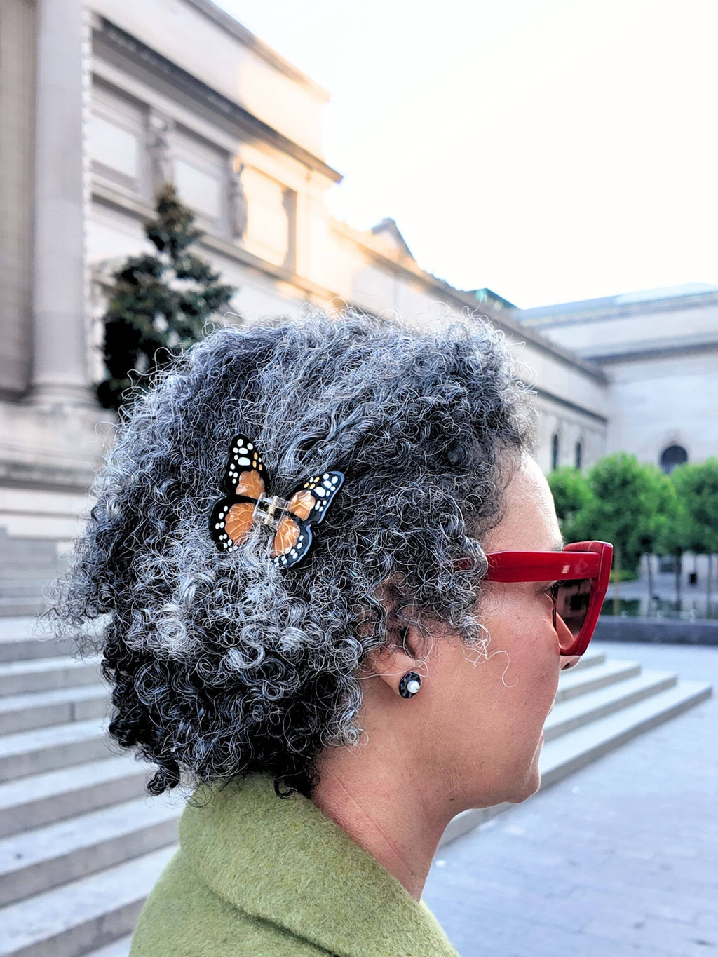 Hand-painted Mini Monarch Claw Clip
