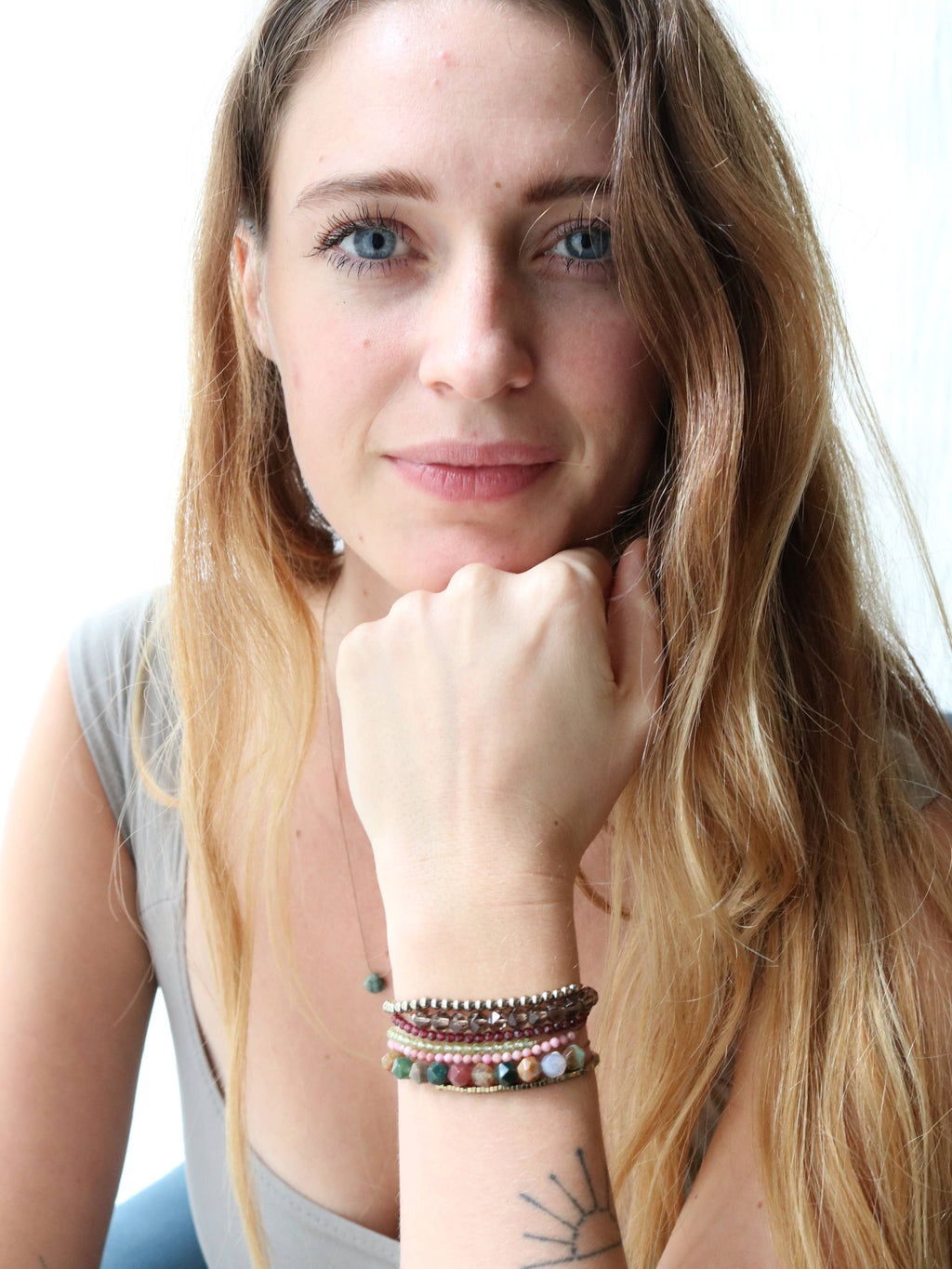 PYRITE GEOMETRIC BEADED