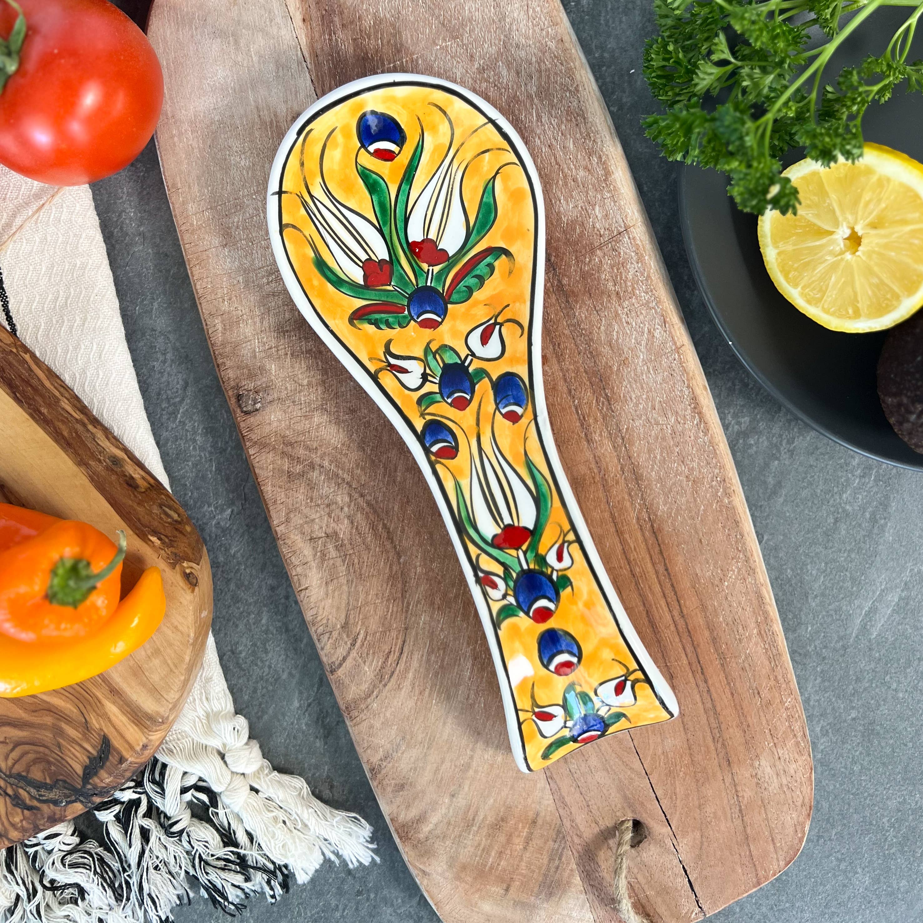 Ceramic Spoon Rest, Handmade