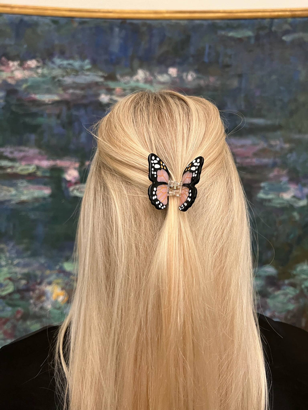 Hand-painted Mini Monarch Claw Clip
